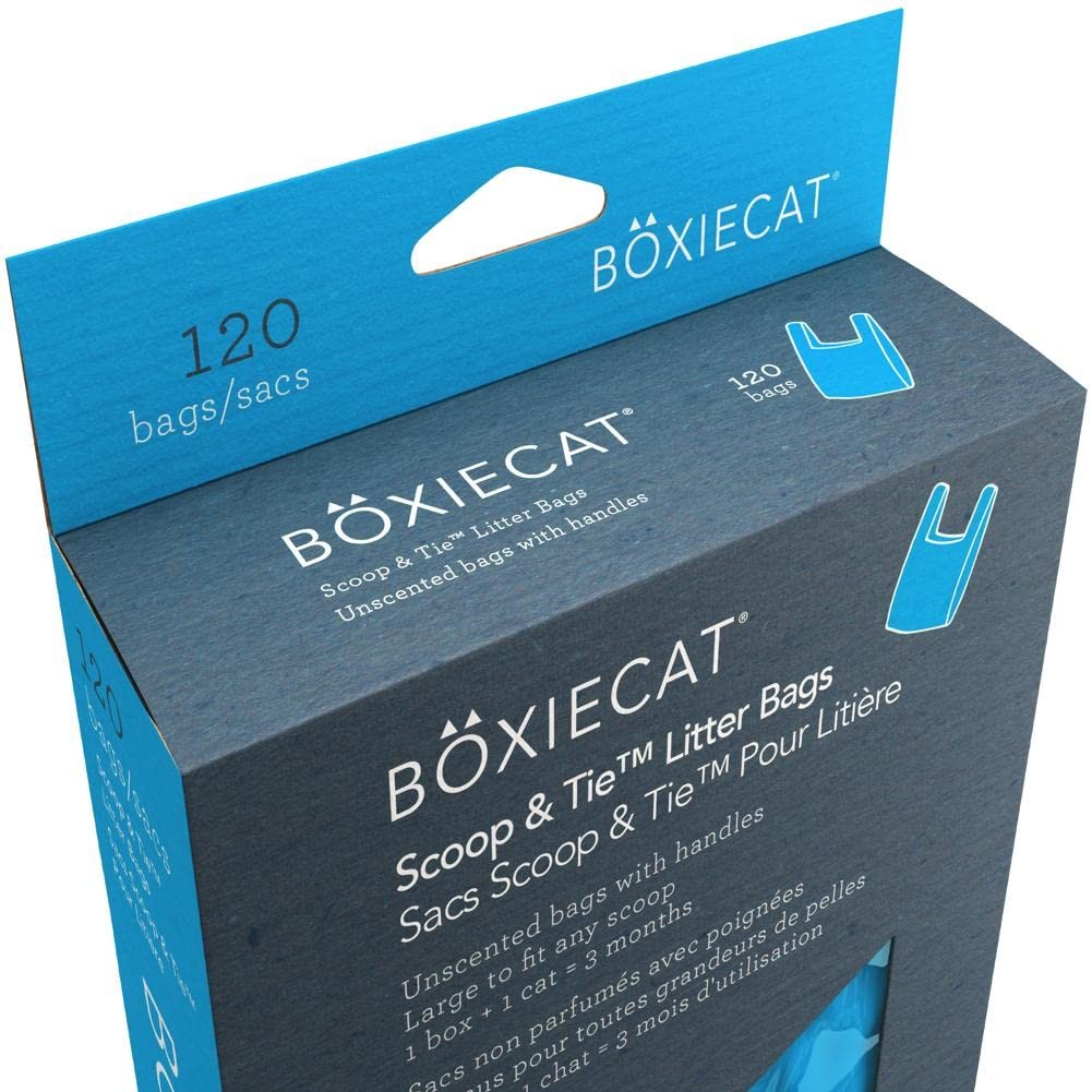 BoxieCat Clumping Clay Cat Litter 16 lb bundle, featuring a bag of premium clumping cat litter and cleanup accessories.