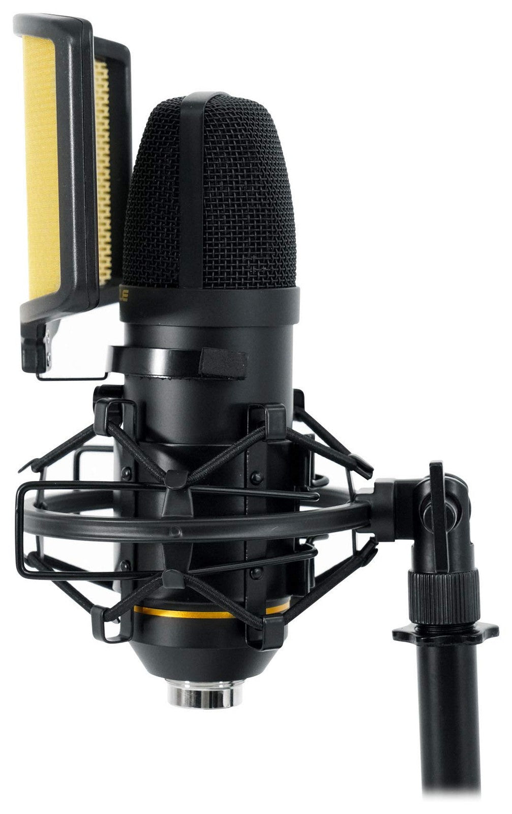 Rockville Solo-Cast USB microphone with unidirectional condenser capsule and built-in input, 24-bit/192kHz audio quality.