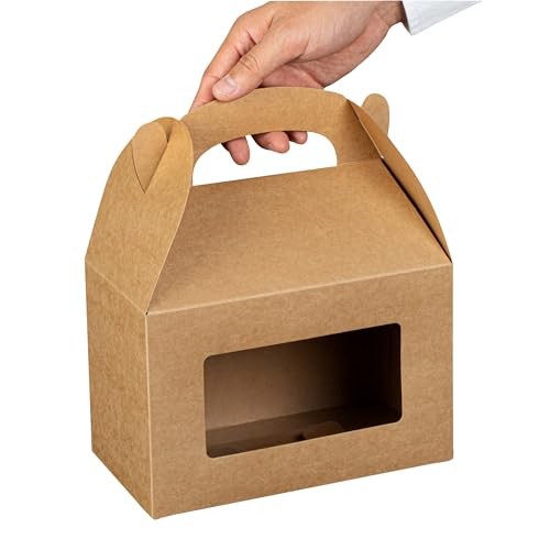 Bio Tek 8.5 x 4.8 x 5.5 inch Gable Boxes from Restaurantware, perfect for party favors and gift packaging.
