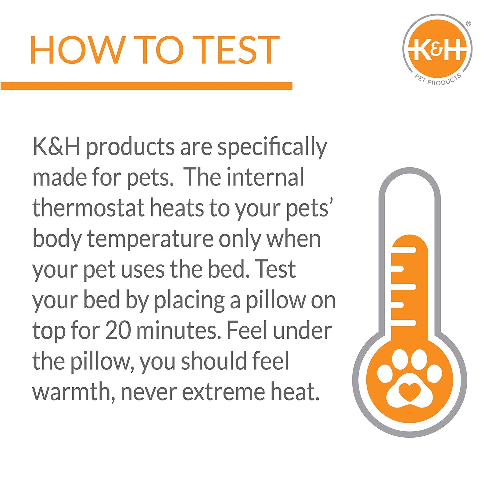 K&H Pet Products small electric animal heating pad with cover, showing the heated pad on a soft surface for pets.