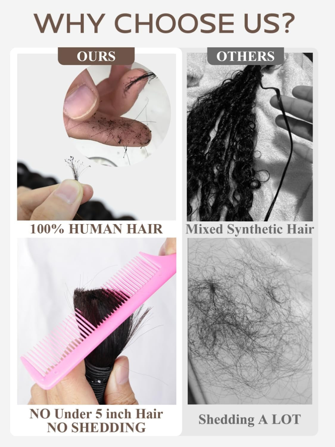Leruikair Color 30 dark brown deep wave human braiding hair bundle, 50g, with textured deep wave style for natural hair extensions.