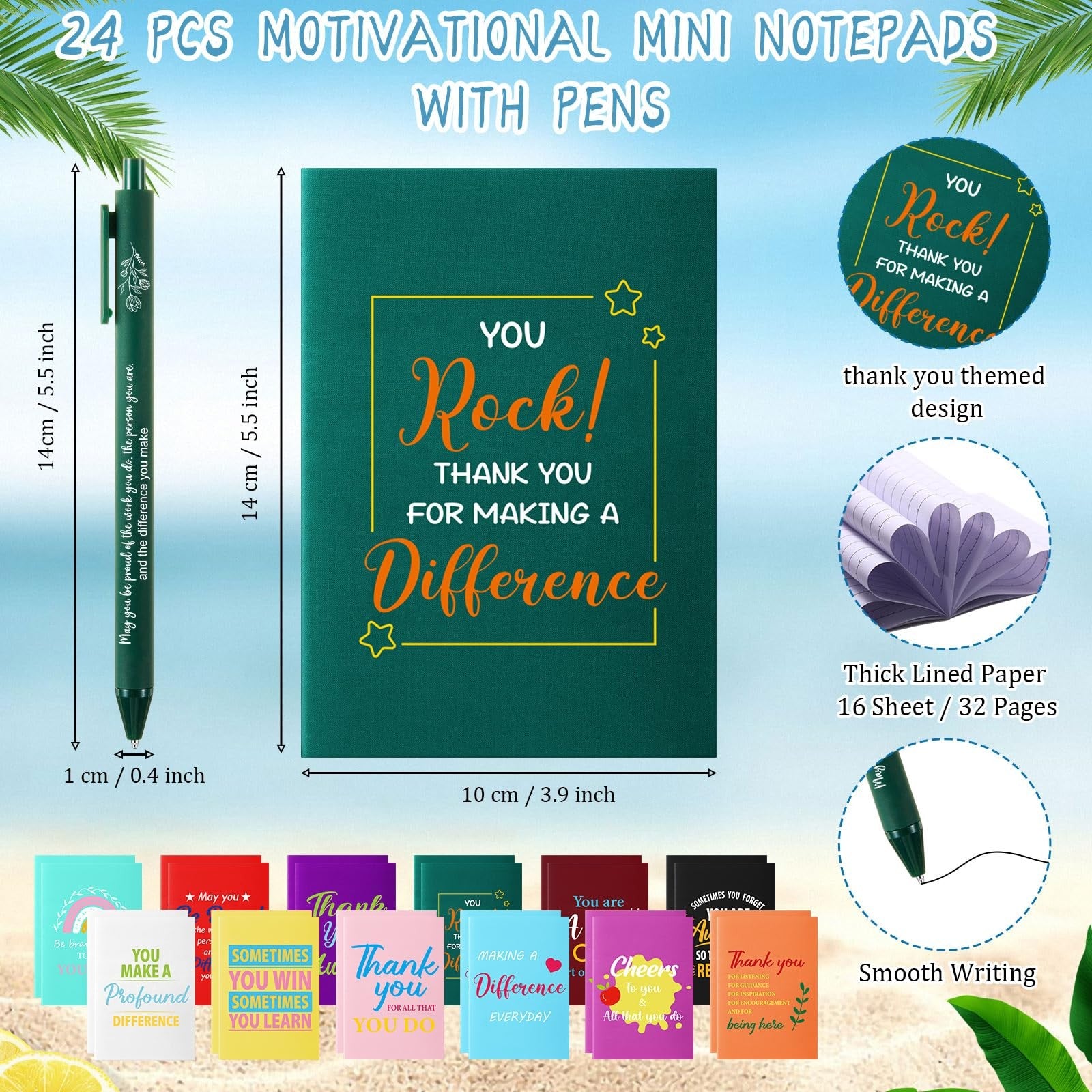 Feifeiya 72-piece thank you gift set, includes 24 oz gift bottles, ideal for staff and coworker appreciation, bulk gifts.