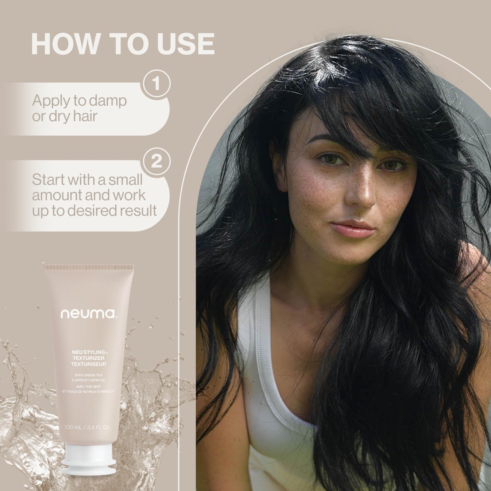 Neuma Neu Styling Hair Texturizer Crème in 3.4 oz jar, creamy hair texture cream with natural finish and lightweight consistency.