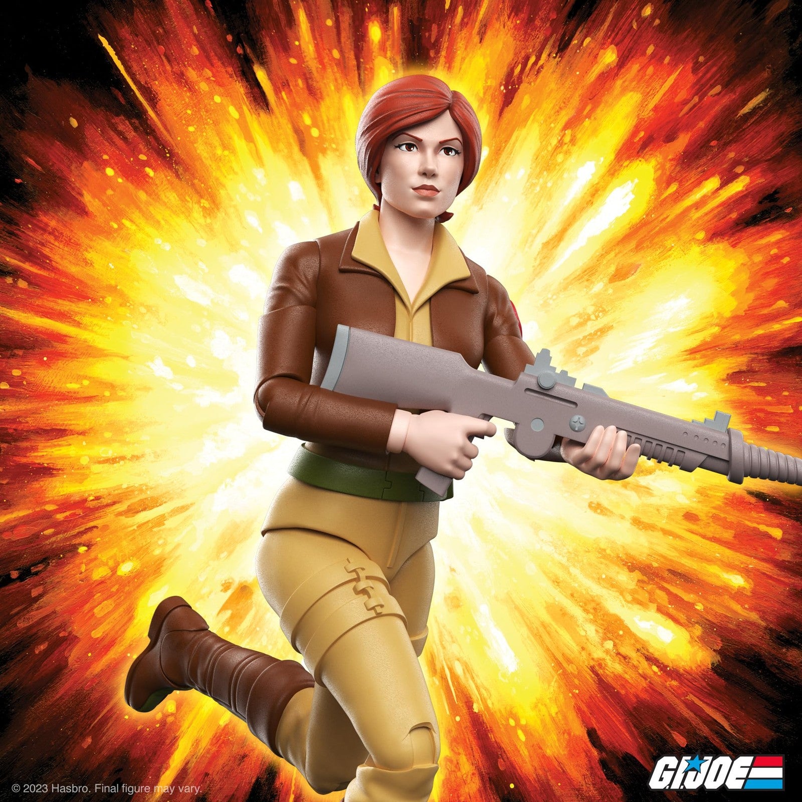 Super7 G.I. Joe Cover Girl 7-inch action figure with accessories, featuring detailed costume and poseable design.