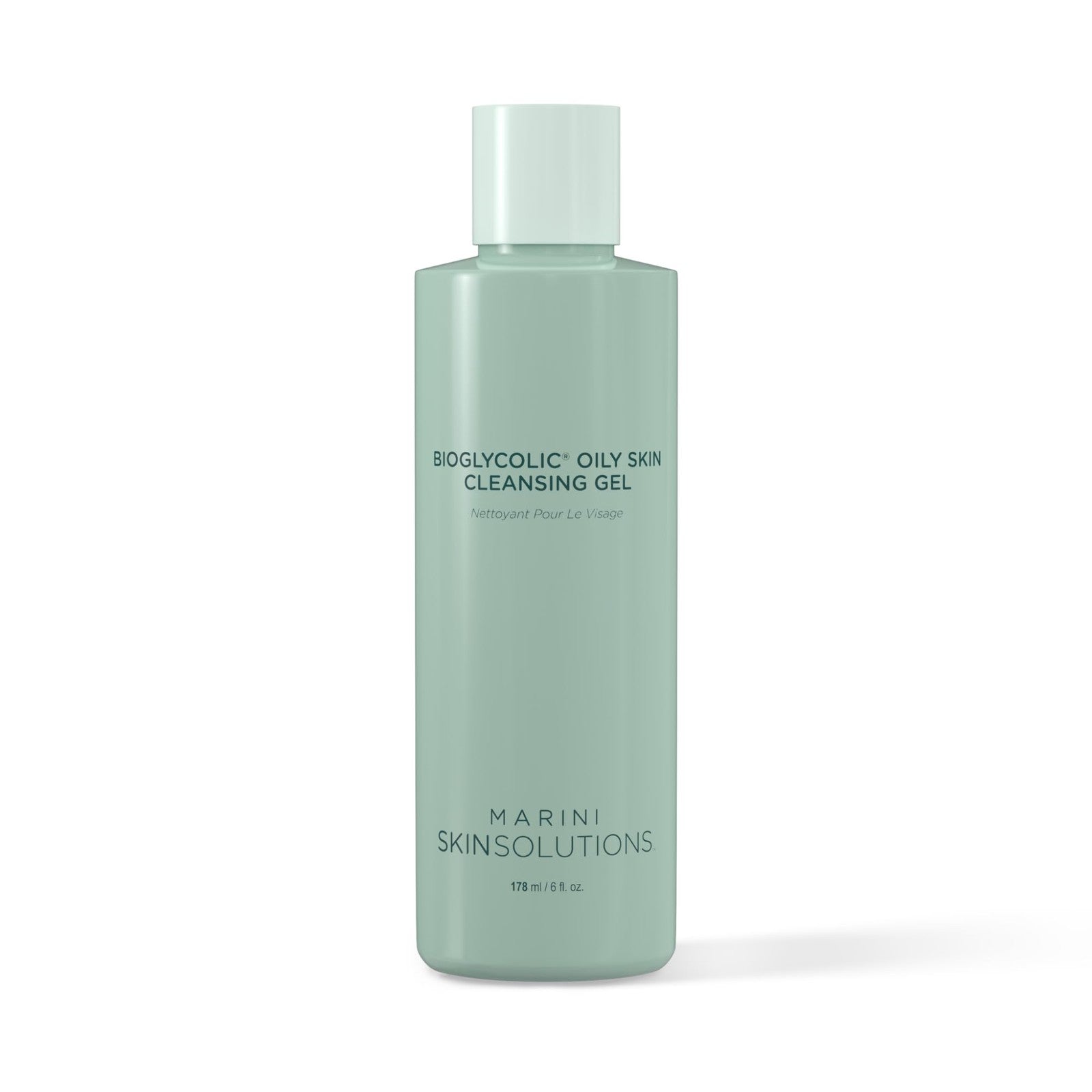 Jan Marini Bioglycolic Oily Skin Cleansing Gel with glycolic acid, designed for deep cleansing of oily face skin.