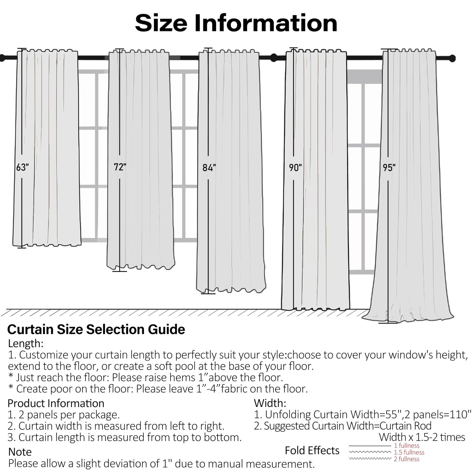 Zjdecor cotton blend green and white striped blackout curtains, 63 inches long, with full blackout drapes for bedroom or living room.