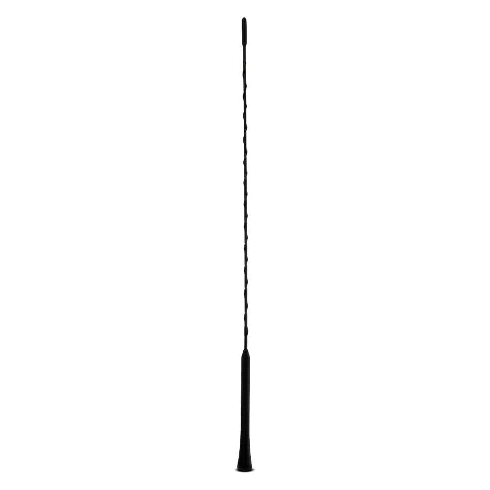 Dorman 76865 automotive antenna, 18-1/5 inches long, compatible with select BMW, Mini, and Volkswagen vehicles, installed on the car.