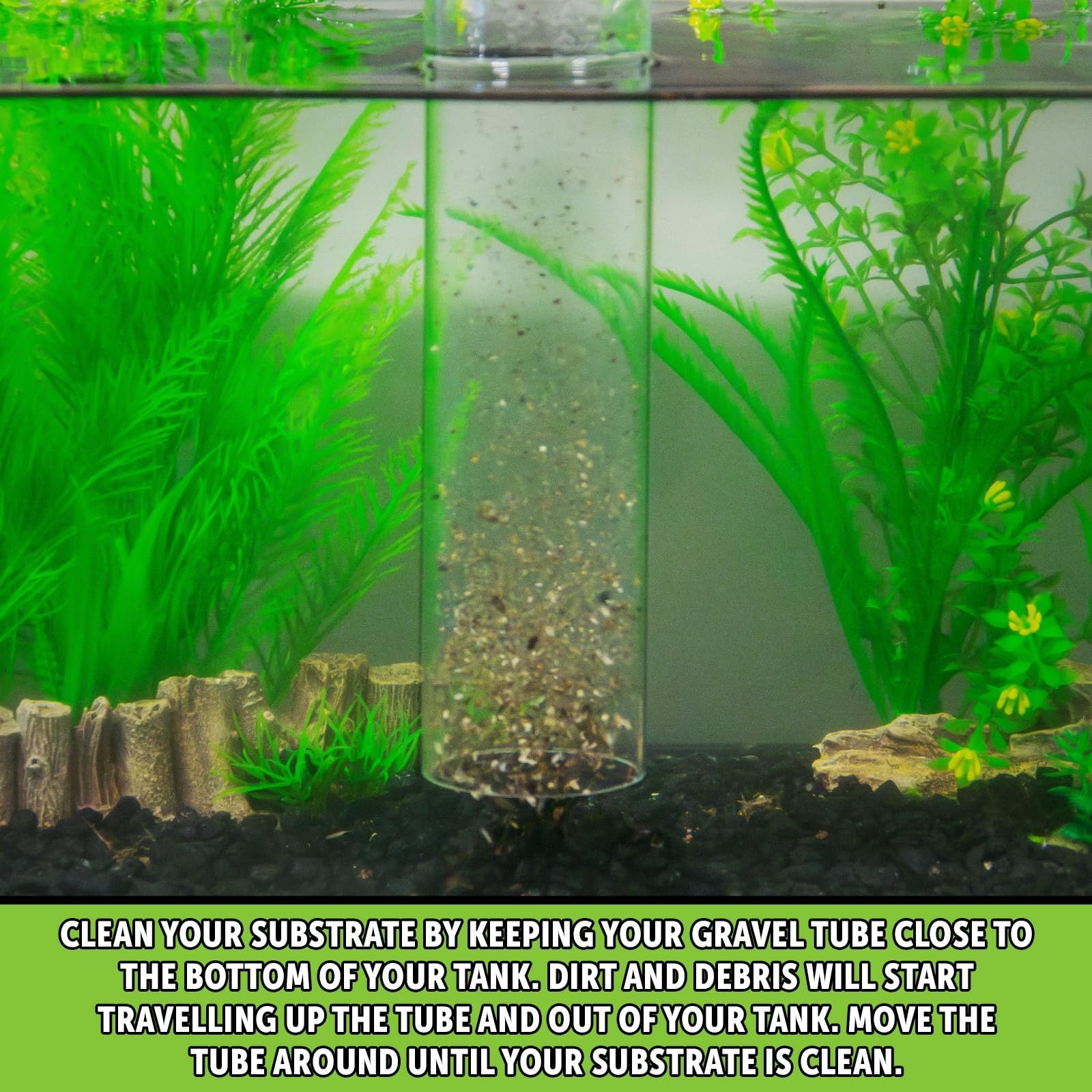 Python No Spill Clean and Fill Aquarium Maintenance System with gravel cleaner and water flow control for freshwater tanks.