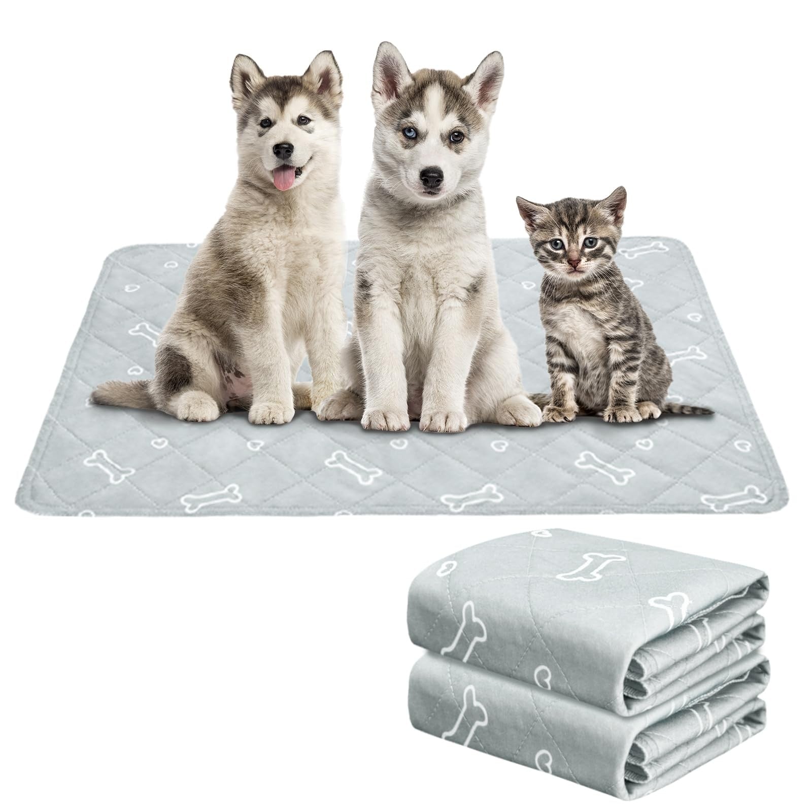 Magik & Kover washable dog pee pads 28x42 inches, reusable puppy pads with super absorbent material, shown in the image.