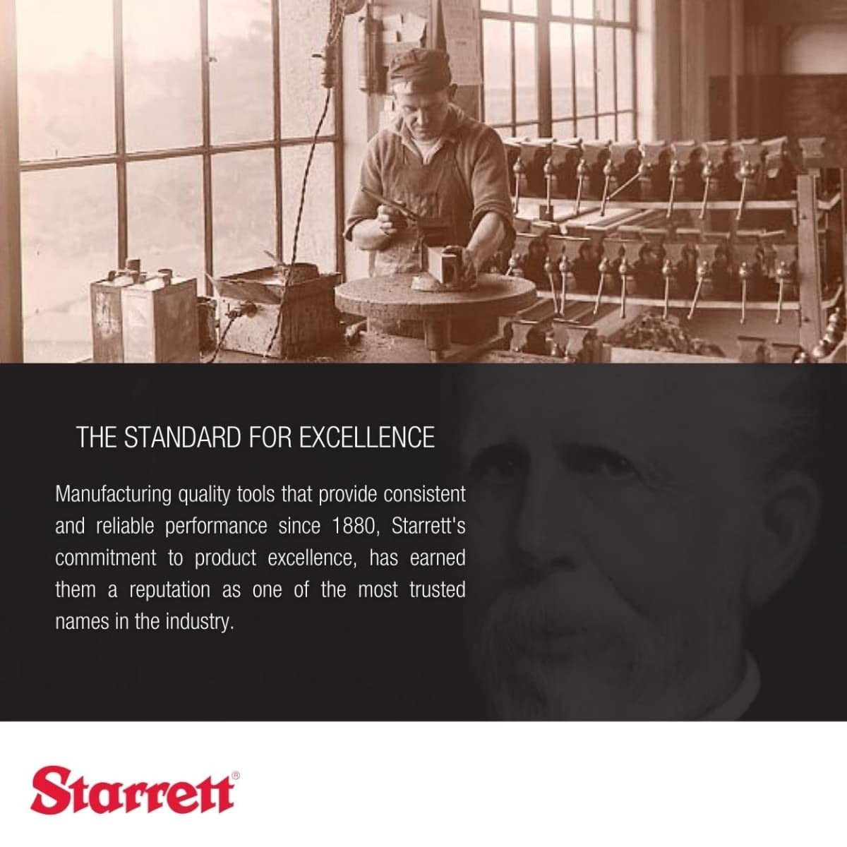 Starrett ProSite Miter Protractor with dual laser-engraved scales, metal construction, and adjustable angle measurement tool.