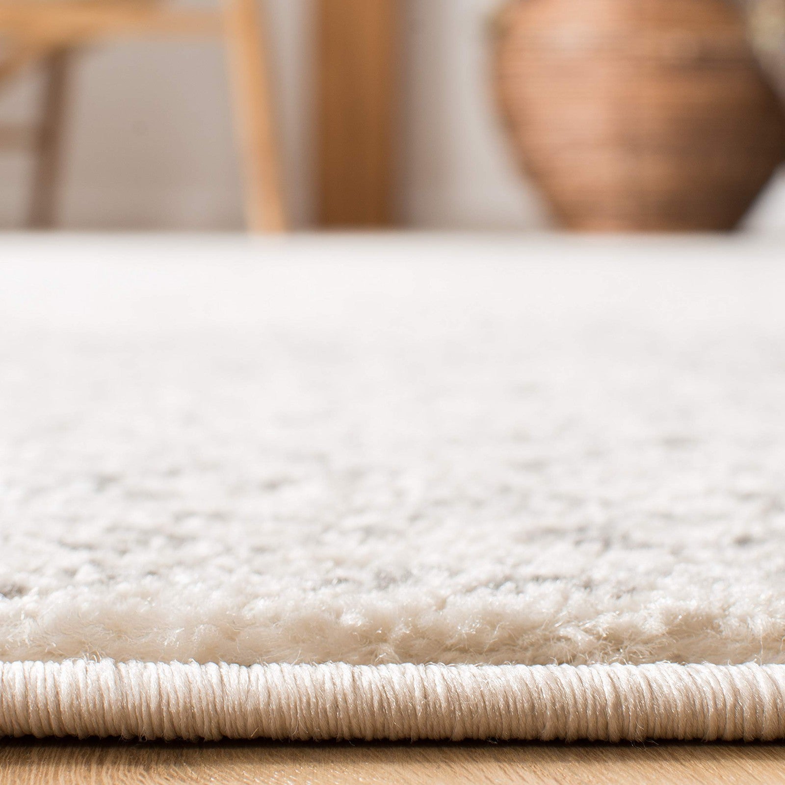 Safavieh Tulum Collection runner rug, 2x17 feet, in ivory and grey with Moroccan boho pattern, showcasing intricate design and texture.