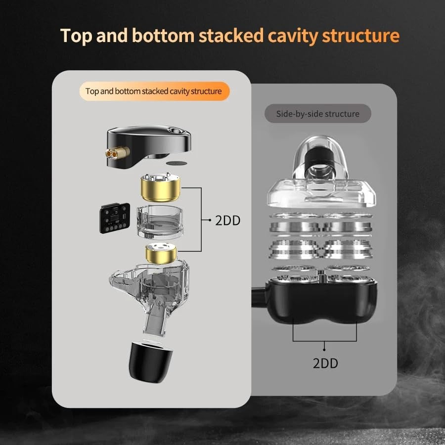 KZ Castor improved bass earbuds with microphone, featuring in-ear design and tuning for clear sound and comfortable fit.