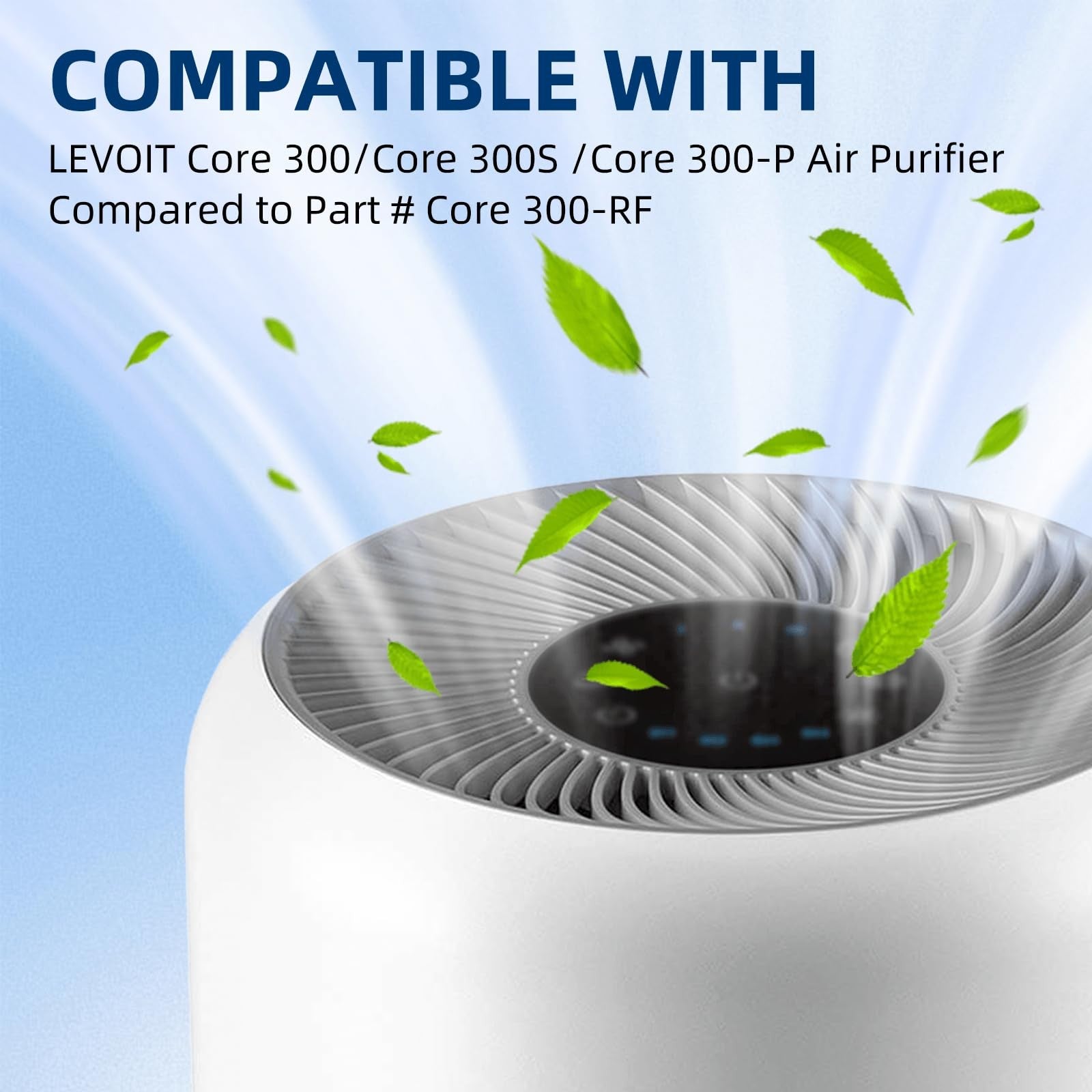 APPLIANCEMATES Core 300-p Air Purifier Filter replacement for Levoit Core 300, showing the new filter ready for installation