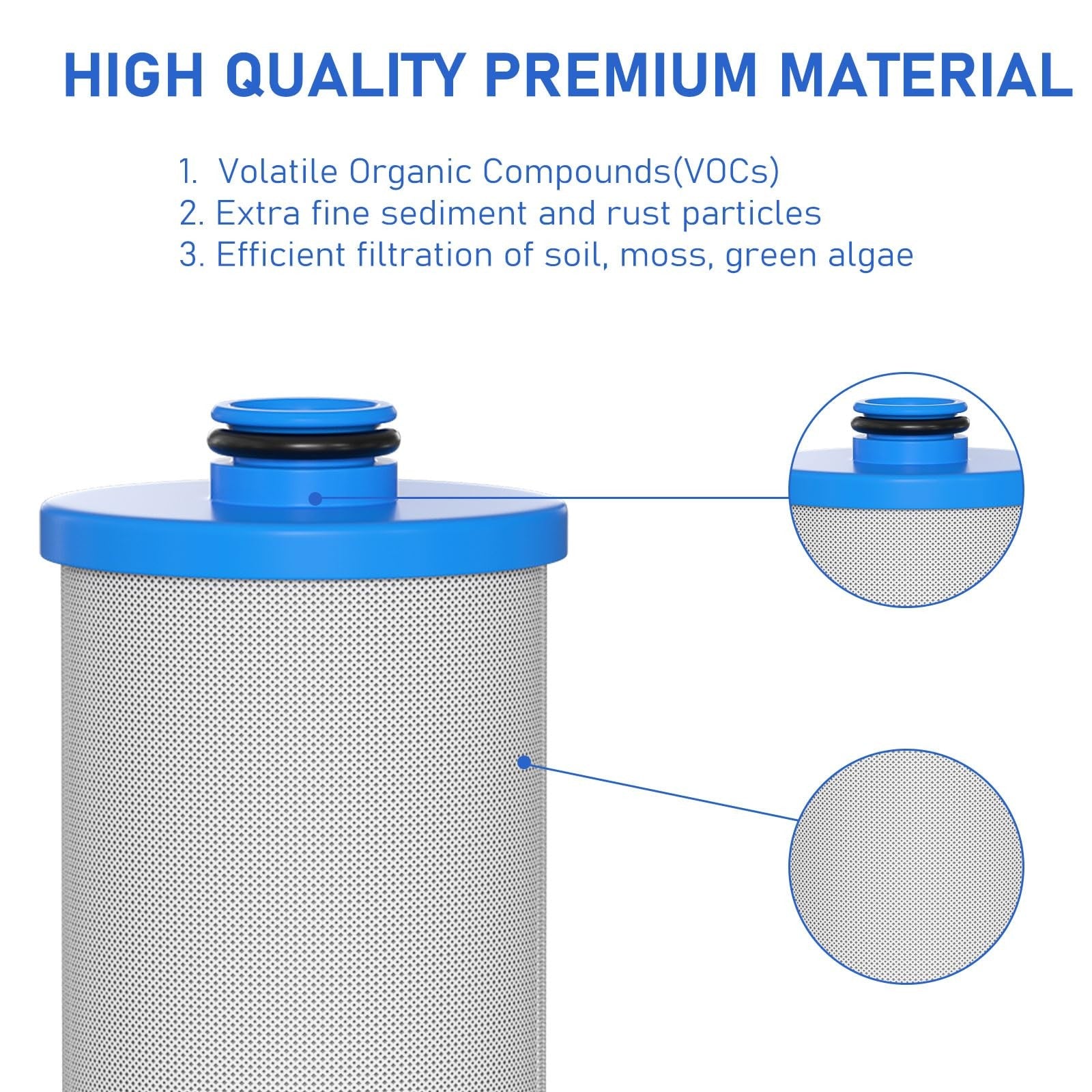 Vickmons KW1 RV water filter 2.5 x 10 inches compatible with RCS/FR1 housing for clean drinking water in RVs