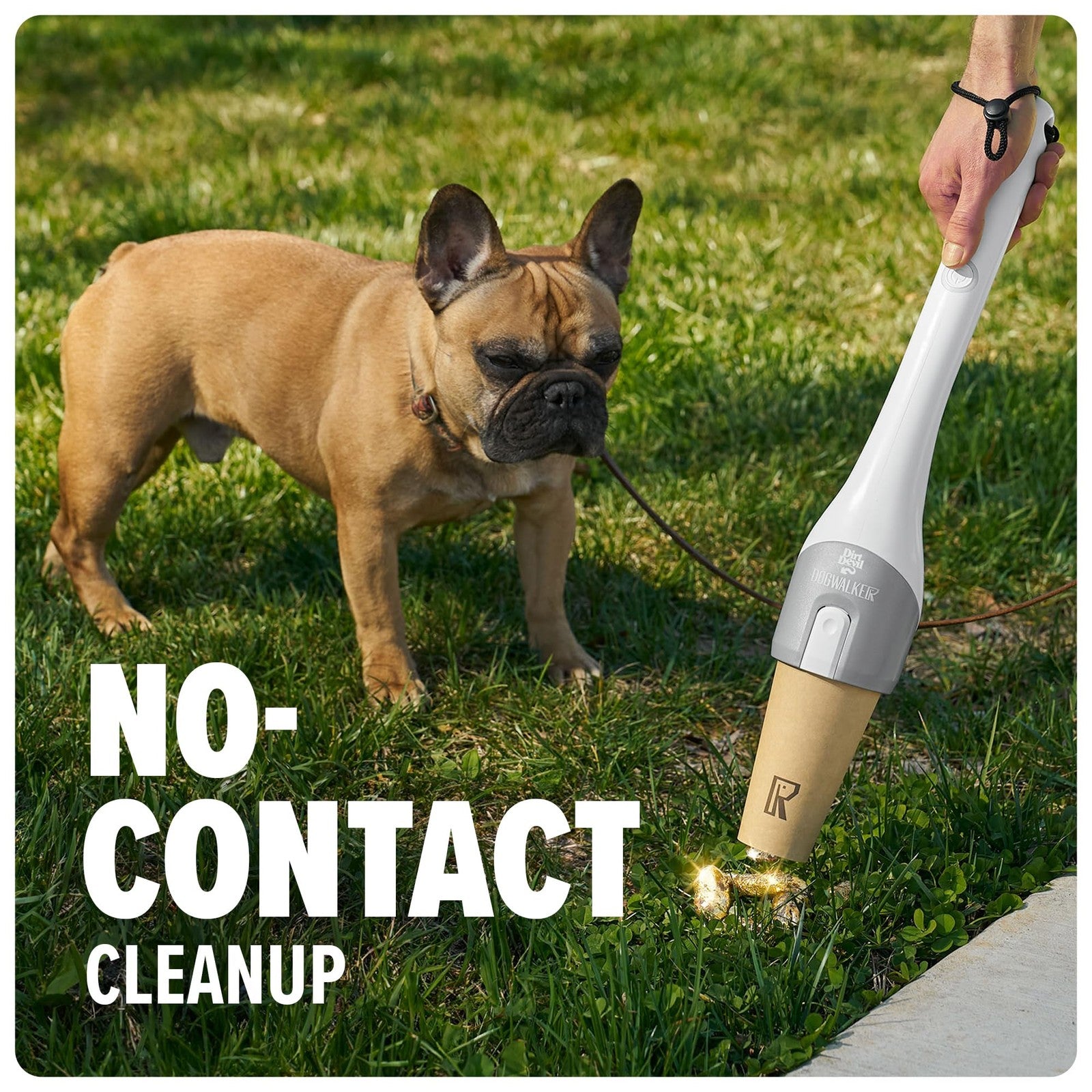 Dirt Devil Dogwalker disposable waste cups, 60-count pack, for pet waste cleanup, featuring durable plastic cups with lid openings.