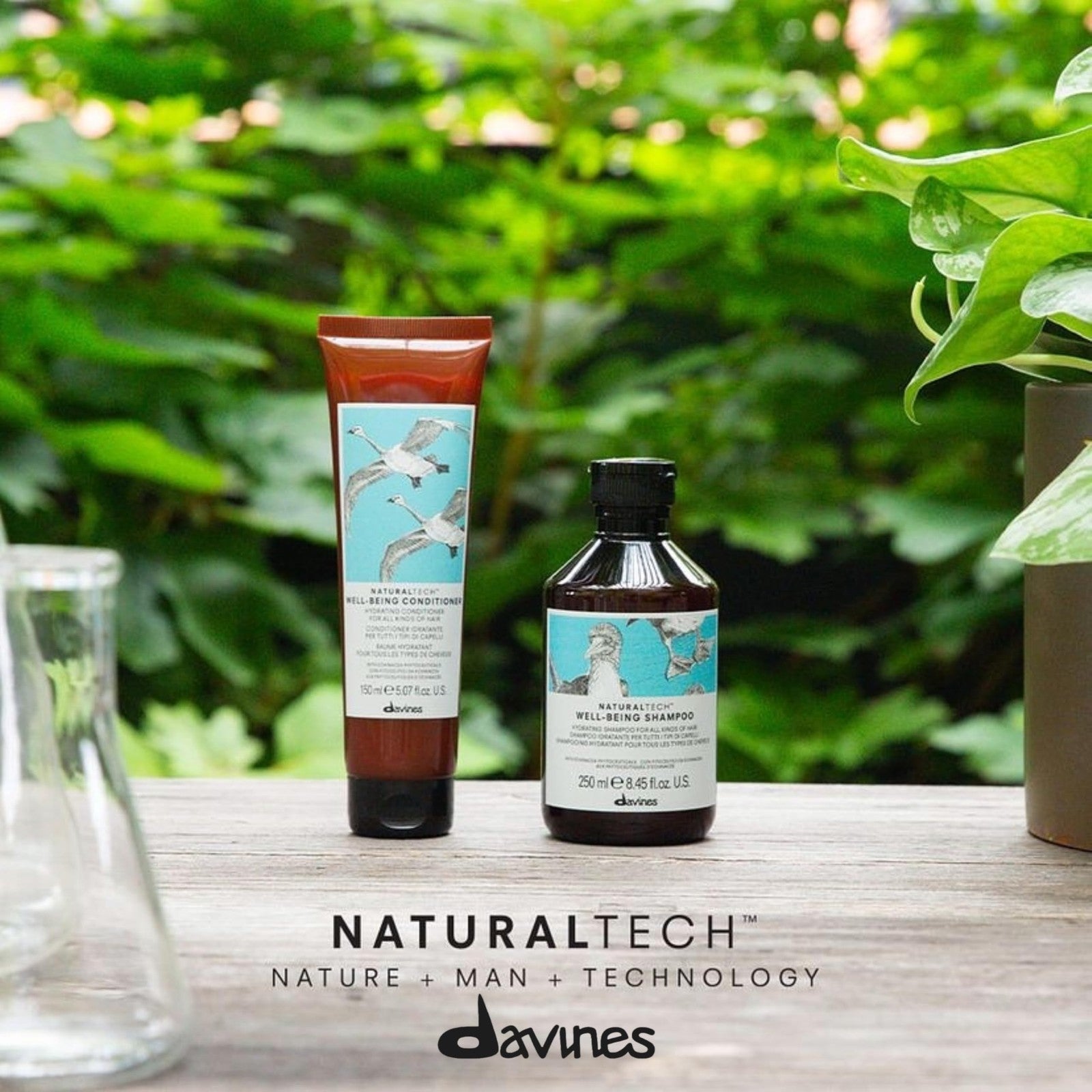 Davines Naturaltech Wellbeing Conditioner bottle with label, designed for detangling and moisturizing hair.