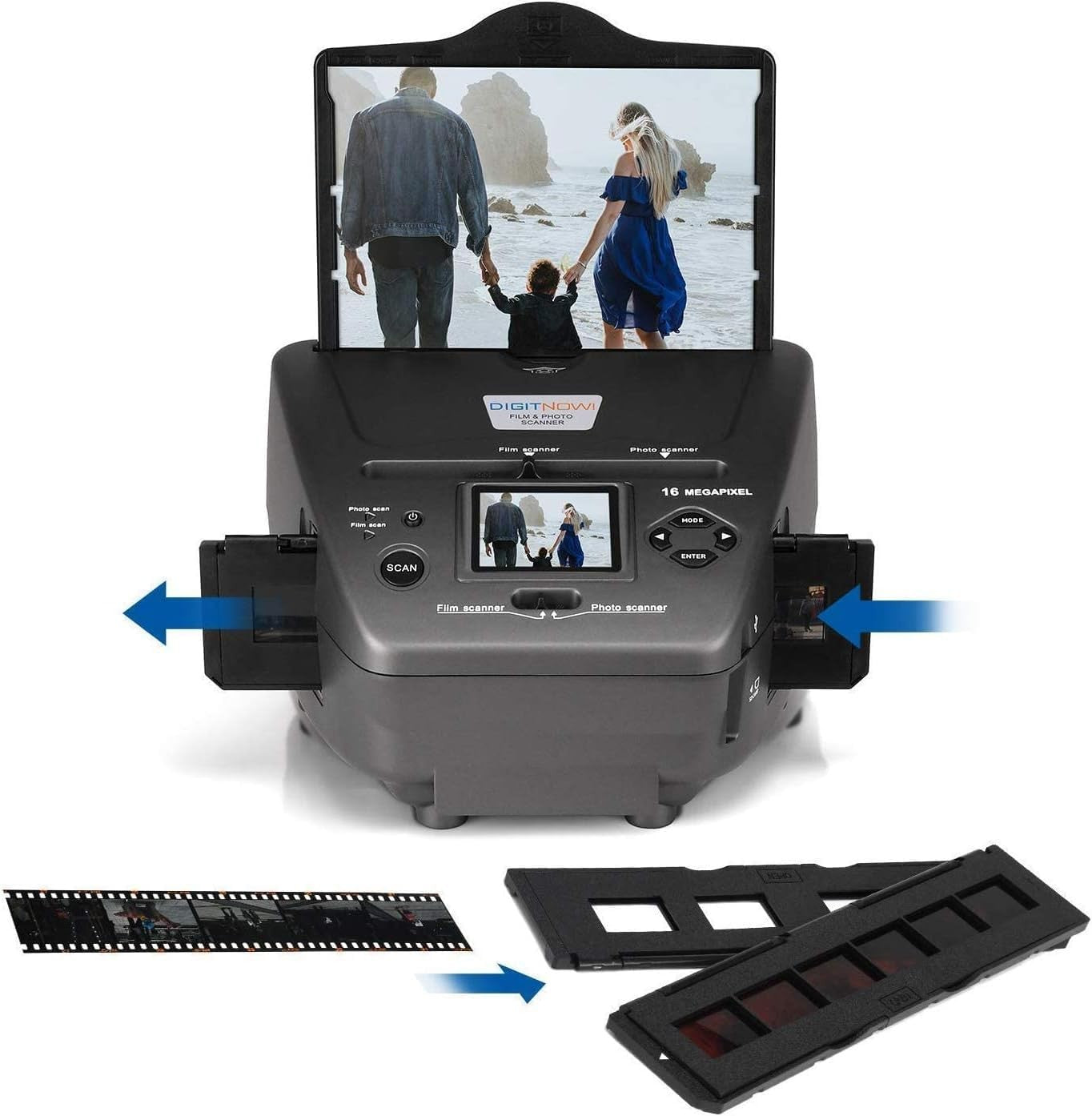 Unbranded Digitpro digital film photo scanner converting 35mm slides and negatives with a compact design and user-friendly interface.