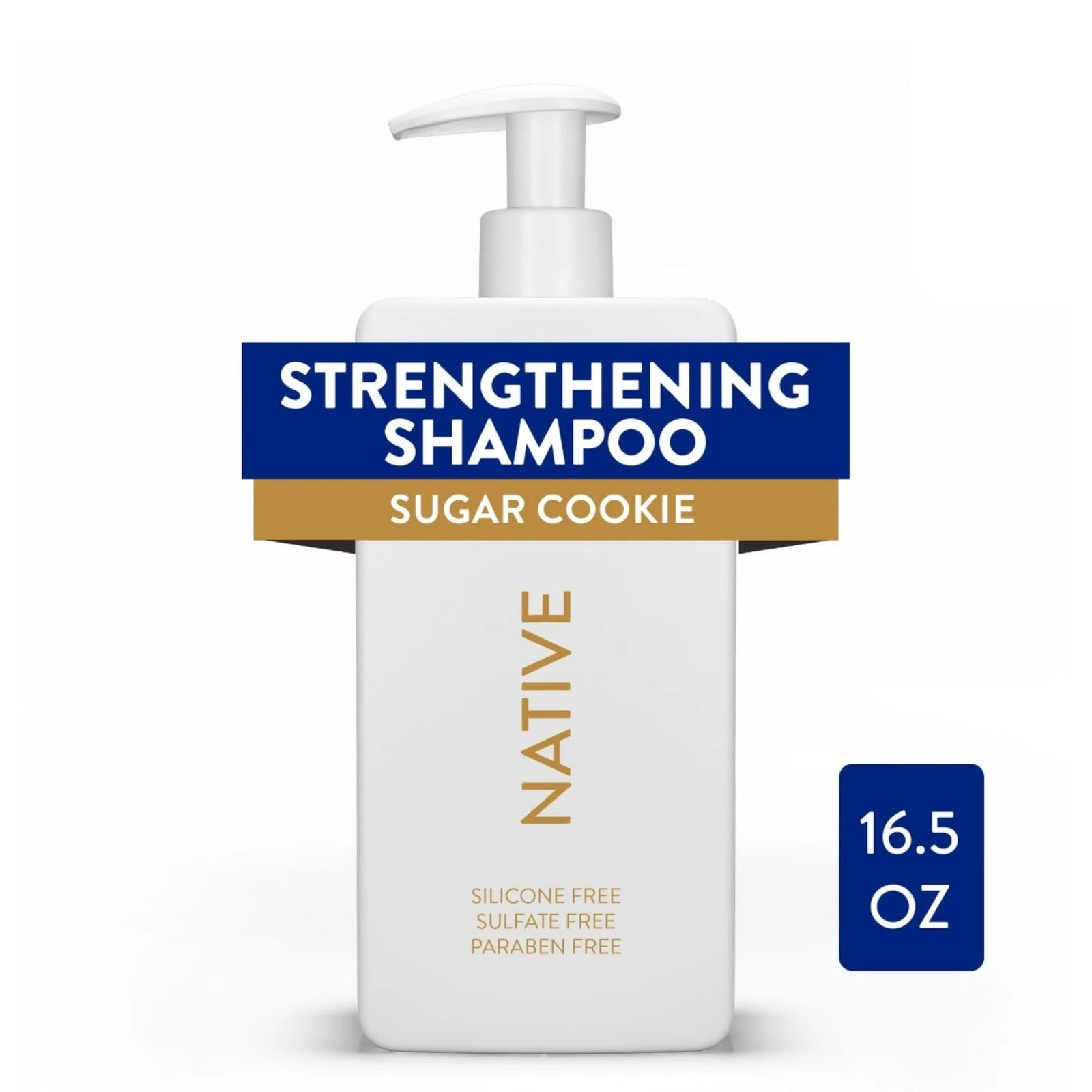 Native Limited Edition Sugar Cookie Shampoo and Conditioner set with white bottles and matching labels, ideal for nourishing hair.