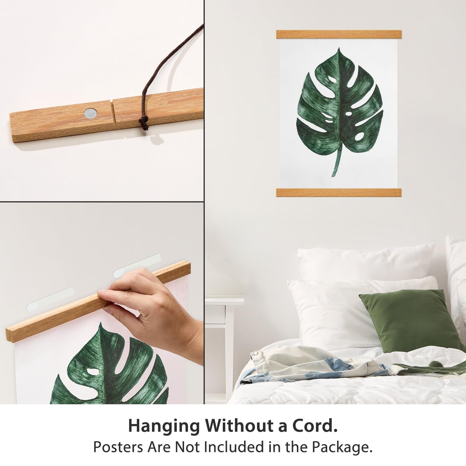 HONKKI magnetic poster hanger frame for 22x28, 22x30, and 22x34 movie and music posters, showcasing a sleek black design.