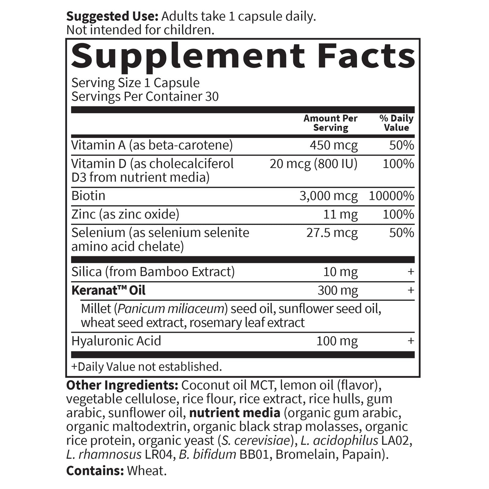 Garden of Life Hair Growth DuoCaps bottle with 30 capsules, natural supplement for hair health for women and men.