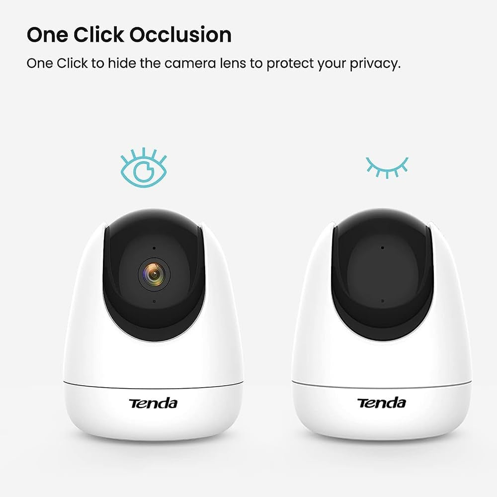 Tenda CP6 2K indoor wireless pan-tilt security camera for home monitoring and baby surveillance.