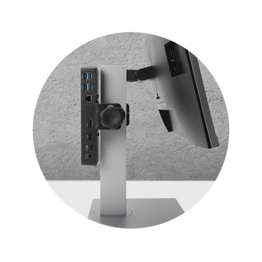 Kensington VESA-compatible docking station mounting bracket with adjustable clamp for secure installation.