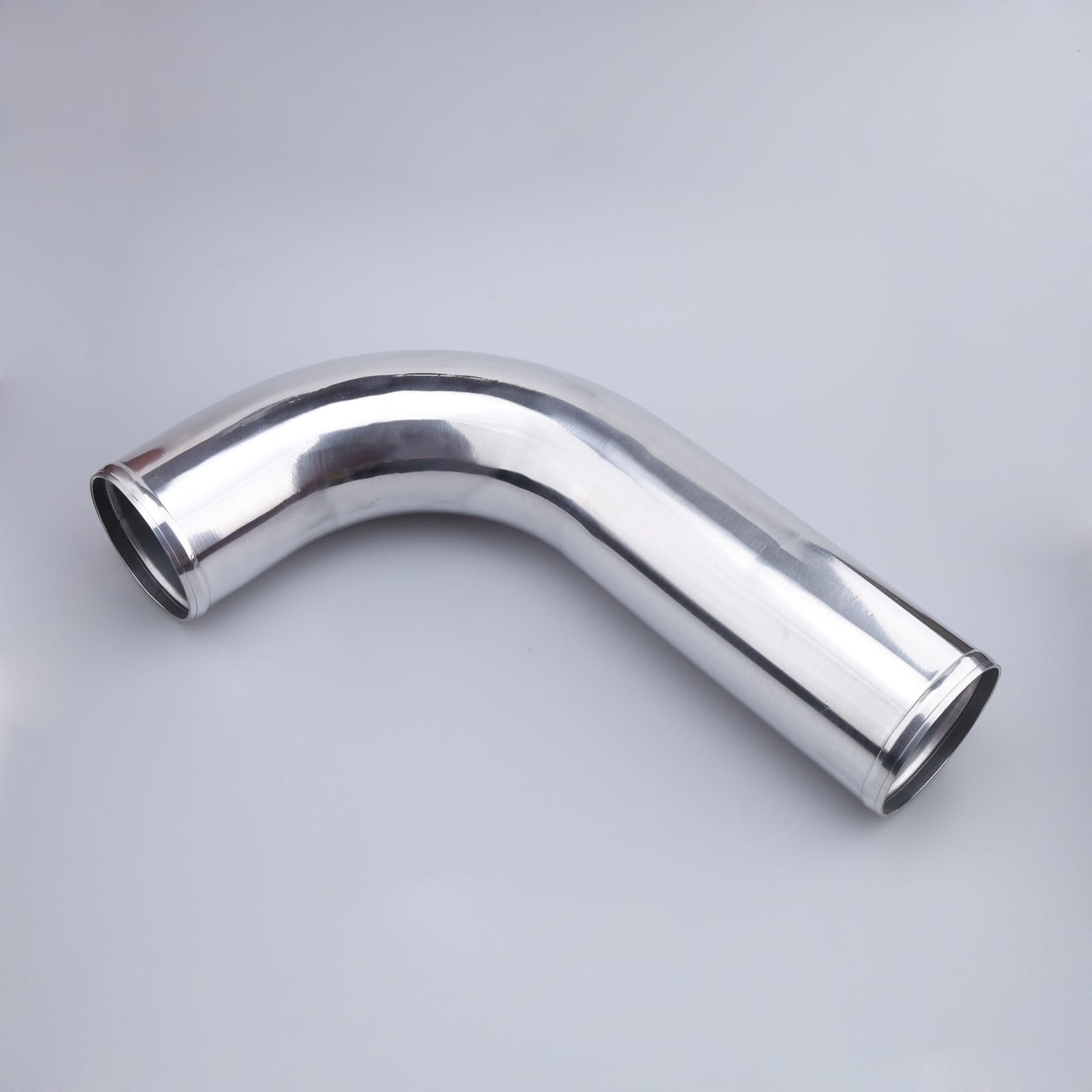 AC PERFORMANCE 3.5-inch OD aluminum intercooler pipe L-bend tube for turbocharged engines, durable and lightweight automotive part