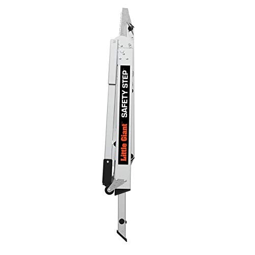 Little Giant Safety Step 3-step aluminum ladder, 3ft tall, Type 1A, supports up to 300 lbs, with non-slip steps and sturdy design.