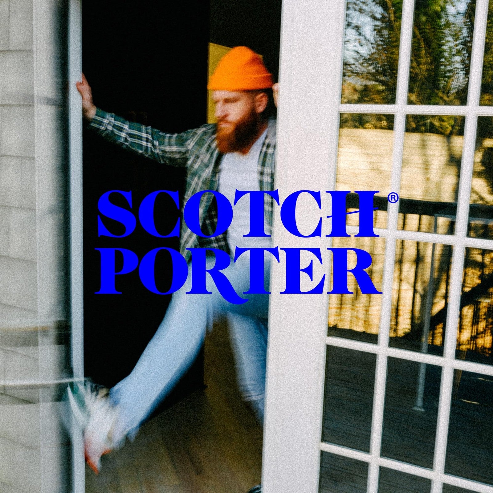 Beard wash bottle with Scotch Porter Moisturizing Beard Wash label, designed for cleansing and hydrating coarse, dry beards.