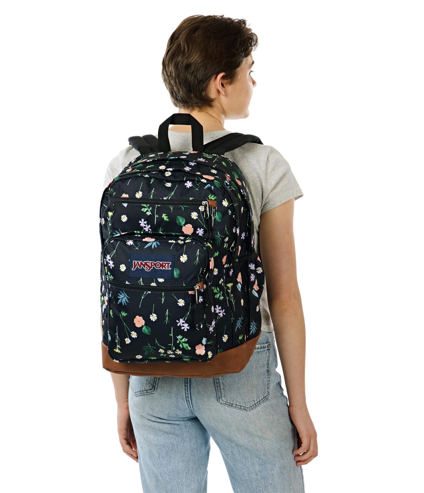 JanSport cool backpack with 15-inch laptop sleeve, large computer rucksack with multiple compartments and padded straps.