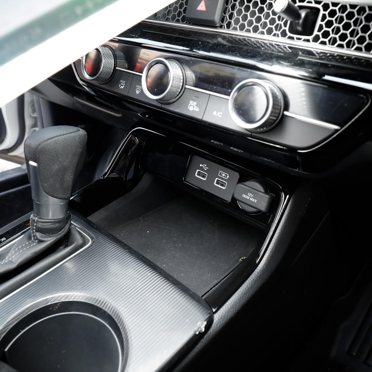 YINGTUU center console accessories for Honda 11th Gen Civic 2022-2025, showing the sleek, fitted interior design with accessory details.