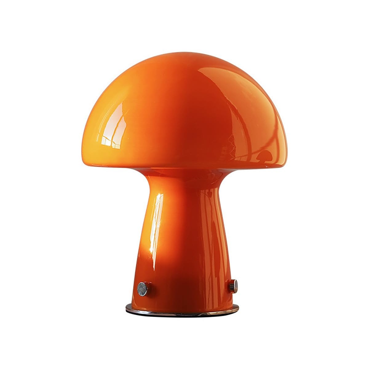 Cute MIXL mushroom lamp with glass lampshade, small orange table light, 3000K warm glow, perfect for cozy decor