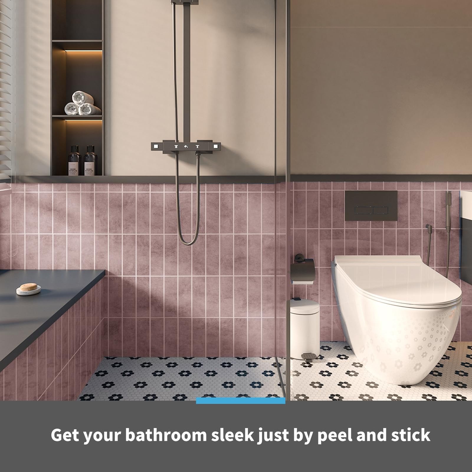 Art3d faux marble peel and stick backsplash tiles showing 10 sheets with realistic marble pattern for kitchen or bathroom walls.