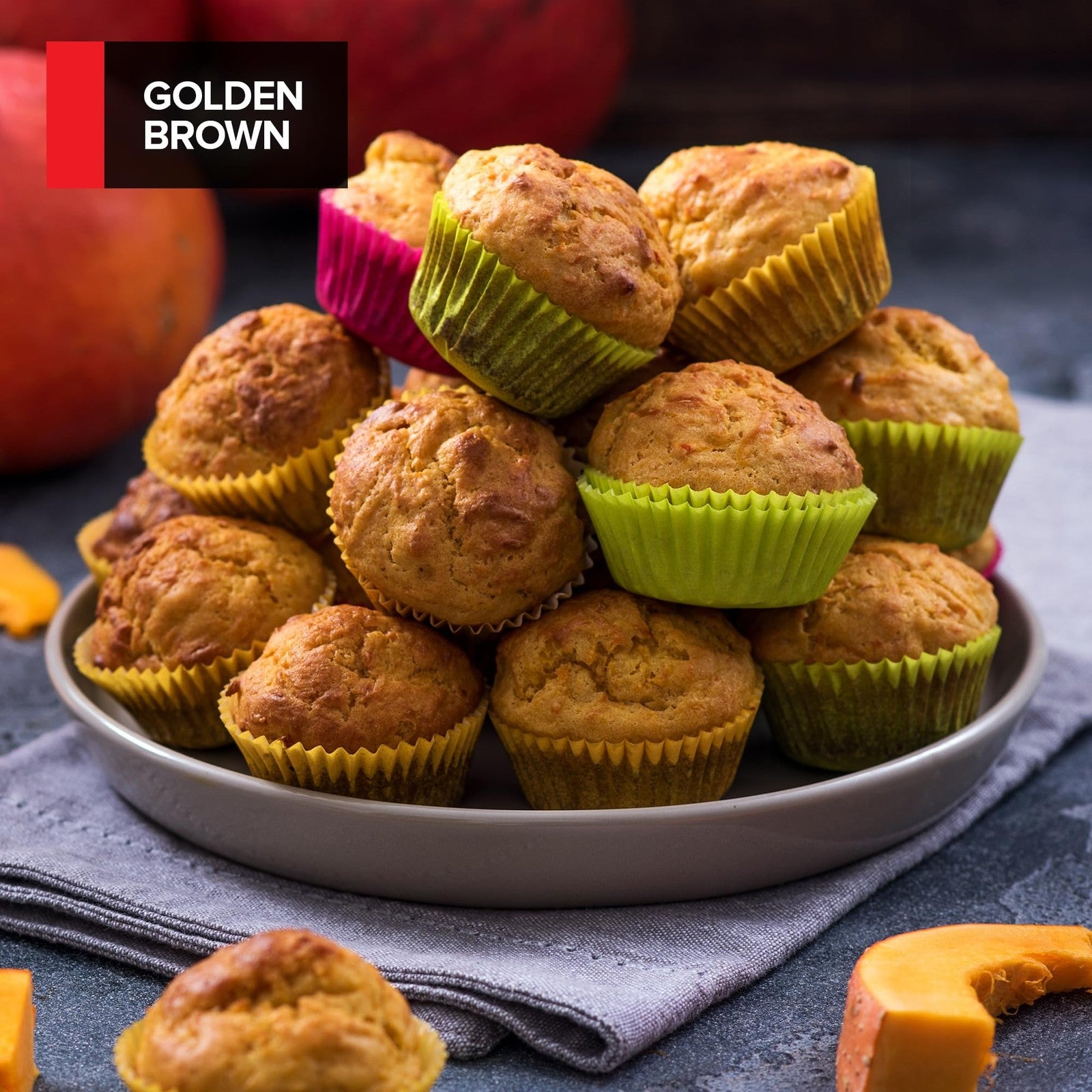 Stock Your Home disposable foil muffin tins, 6-cup standard size, set of 40, ideal for baking and muffin baking preparations.
