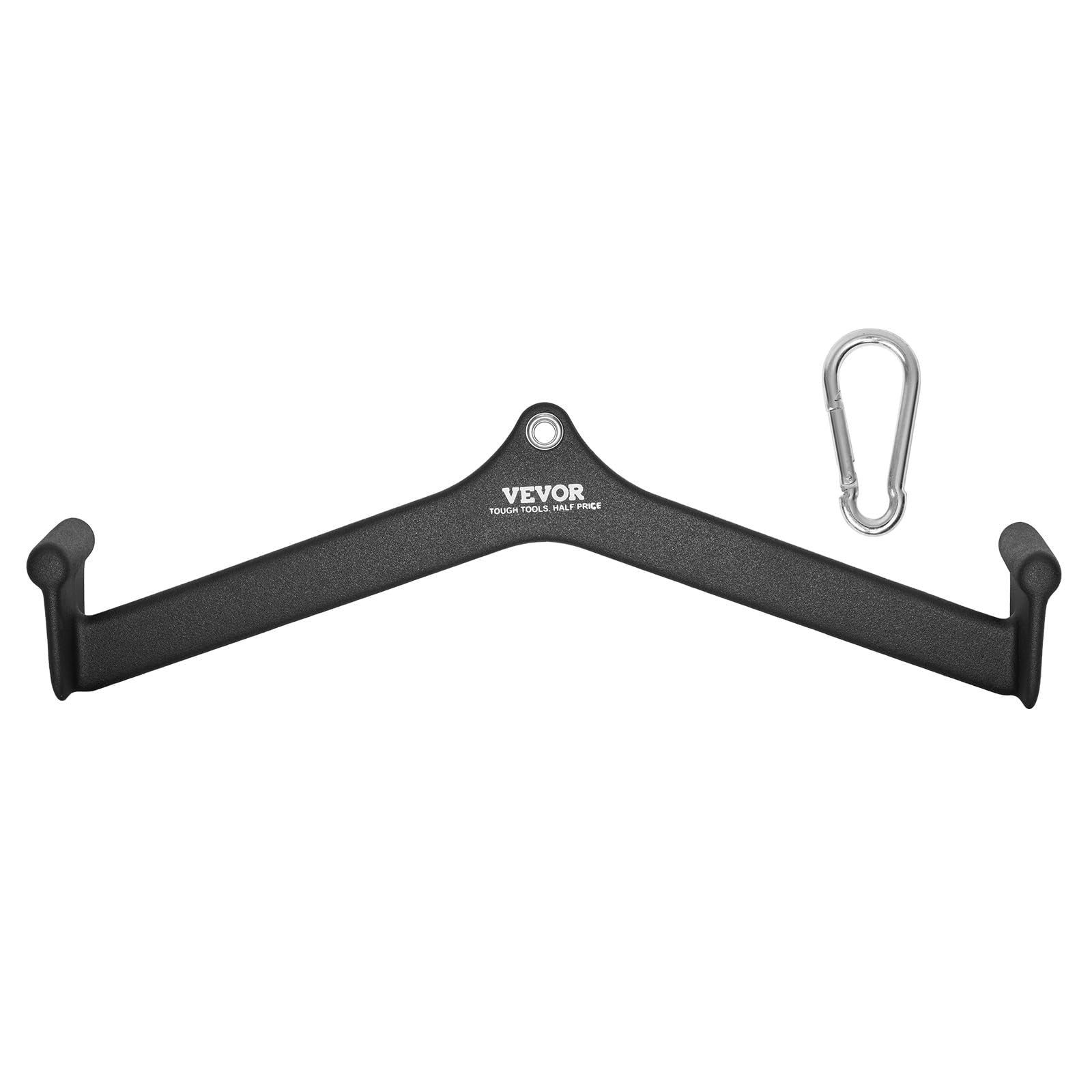 VEVOR LAT pulldown attachment with V-bar for cable machine rowing and tricep exercises, featuring sturdy metal construction.