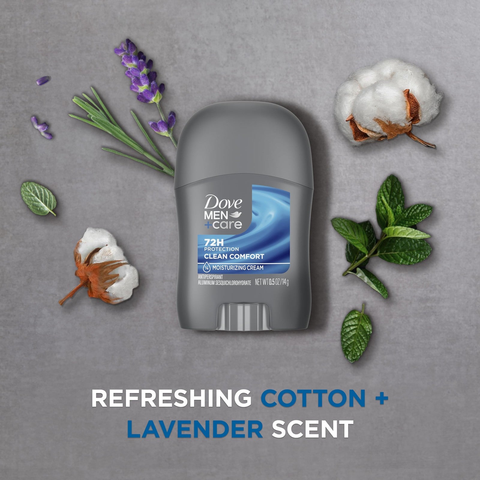 Dove Men+Care Antiperspirant Deodorant Stick Clean Comfort pack of 36, providing 72-hour odor and sweat protection.