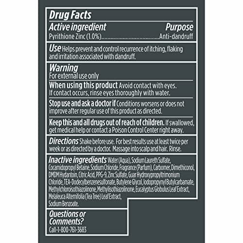 DOVE MEN + CARE 2-in-1 Dandruff Defense shampoo and conditioner bottles, 20.4 oz, four-pack for men's hair care.