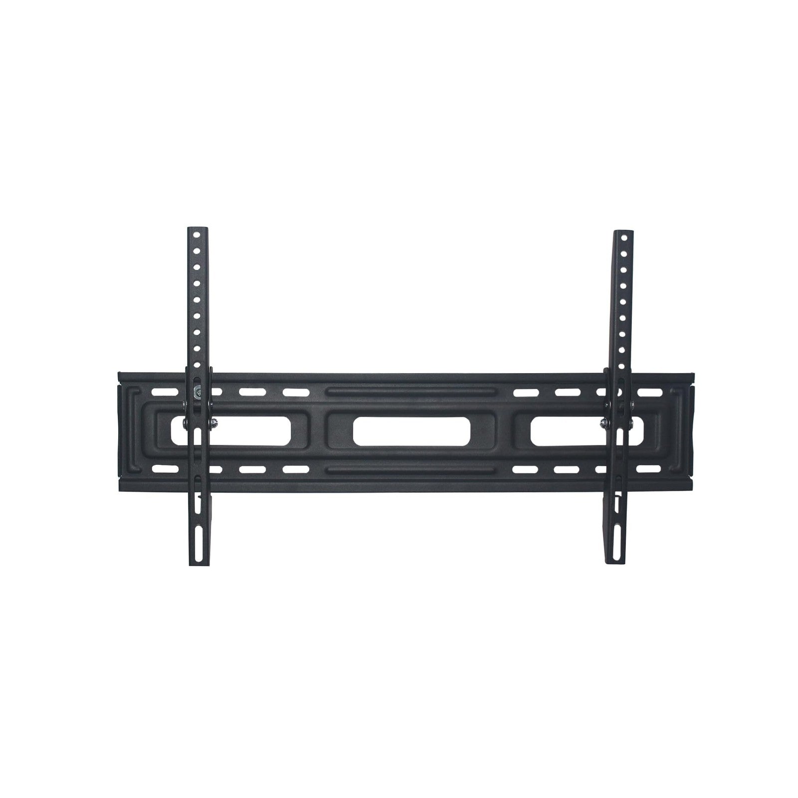 ONN DuraPro tilting wall mount kit for 24-84 inch TVs with bonus HDMI cable, showing the adjustable mount and TV installation