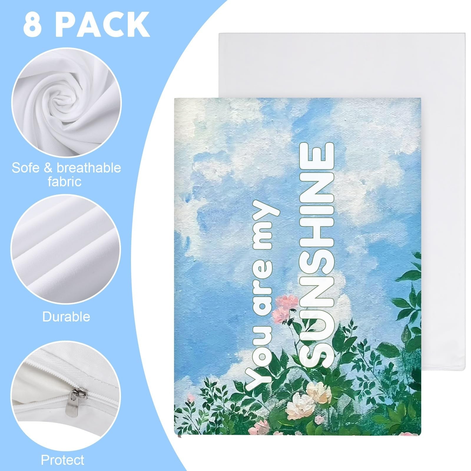Shimeyao 24-pack of standard size zipper pillow protectors in 20x30 inches, bulk set, made for bed pillow protection.