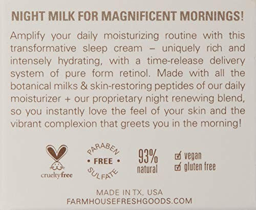 FarmHouse Fresh anti-aging face moisturizer with hydrating peptides, shown in a sleek jar for overnight skin hydration.