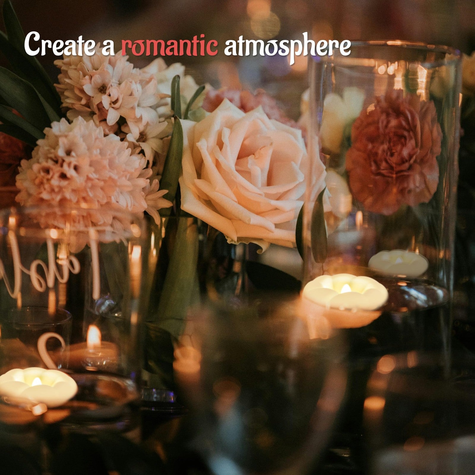 Set of 36 Tappovaly LED flameless floating candles, 3-inch waterproof battery-operated candles with flickering effect.