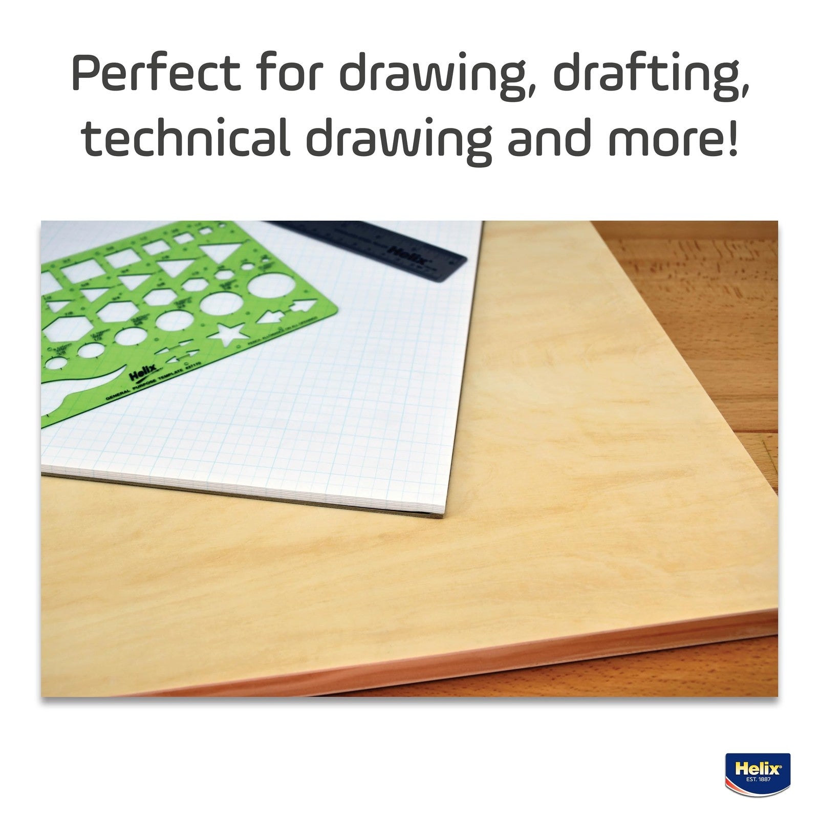 Maped Helix wooden lightweight drawing board, 18x24 inch, ideal for outdoor sketching and artistic projects.