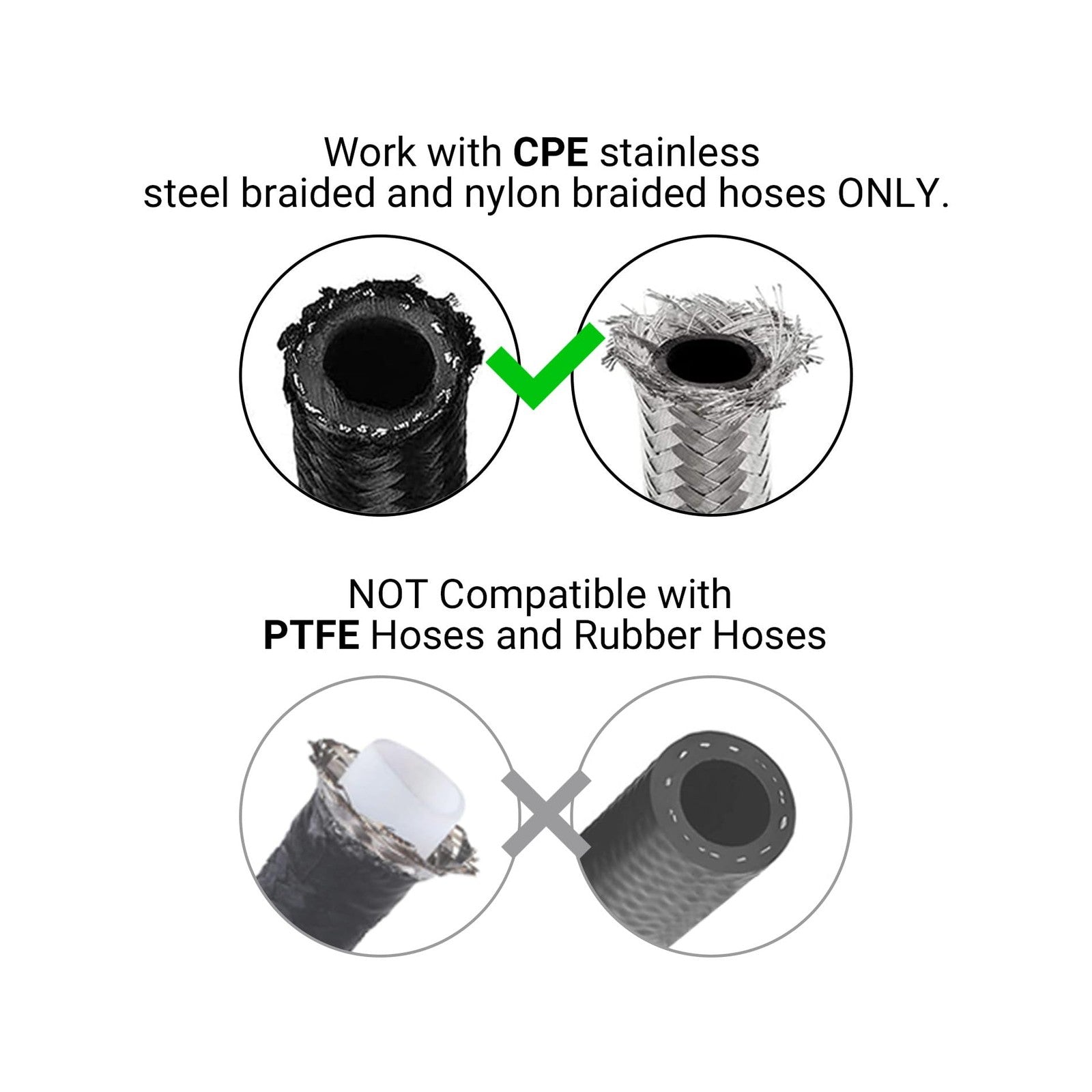EVIL ENERGY 16AN male hose end fitting for CPE fuel hose, aluminum straight black fitting with threaded connection.
