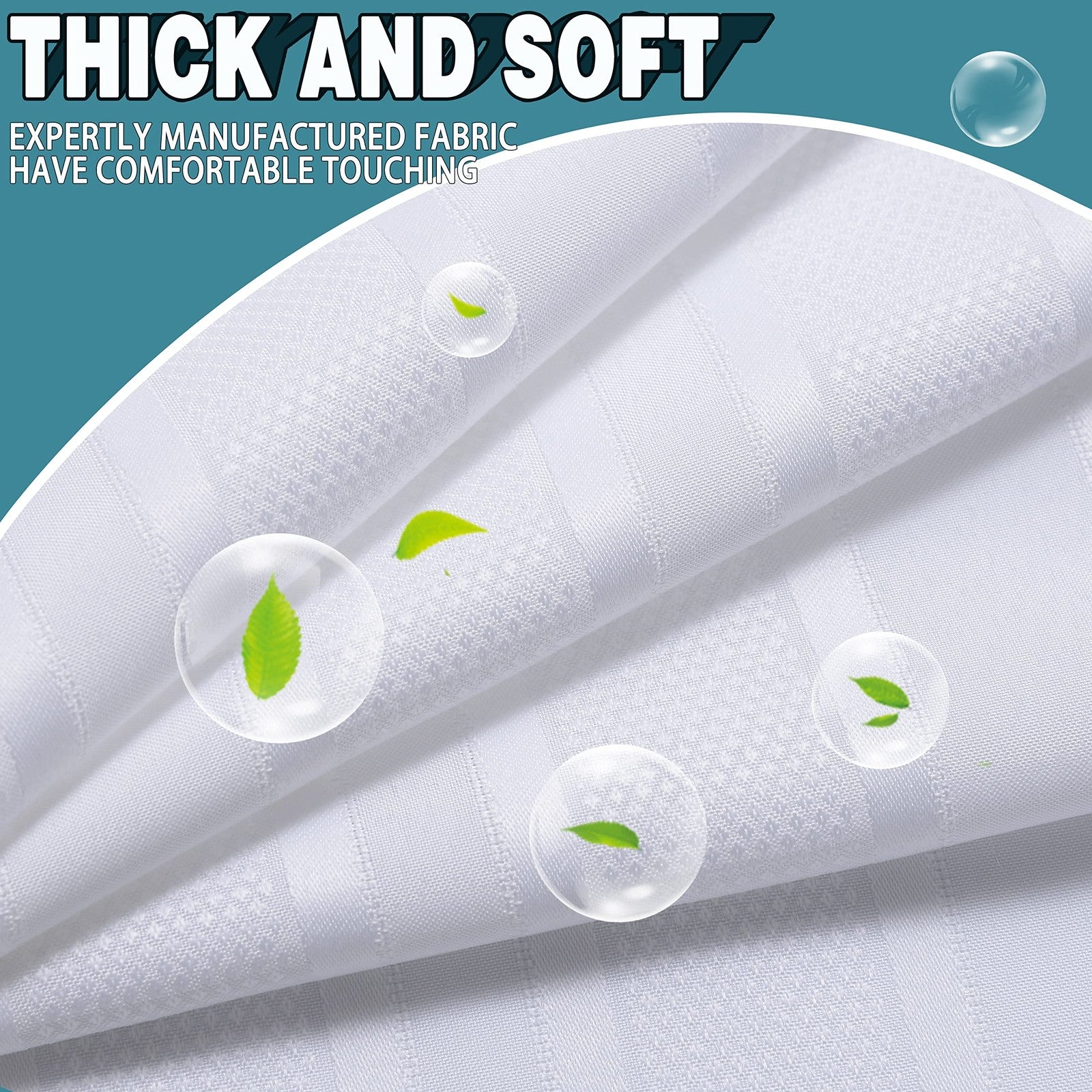 Extra long waffle weave shower curtain and snap-in liner set, no hooks, in neutral colors, designed for bathroom privacy and style.