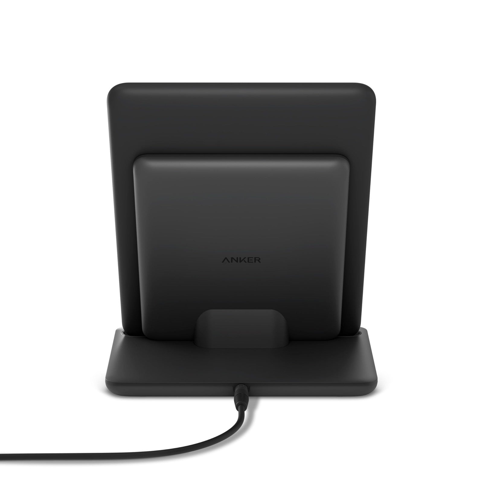 Anker wireless charging dock for Kindle Paperwhite and Colorsoft Signature Edition, showing the dock with a Kindle device placed on it.