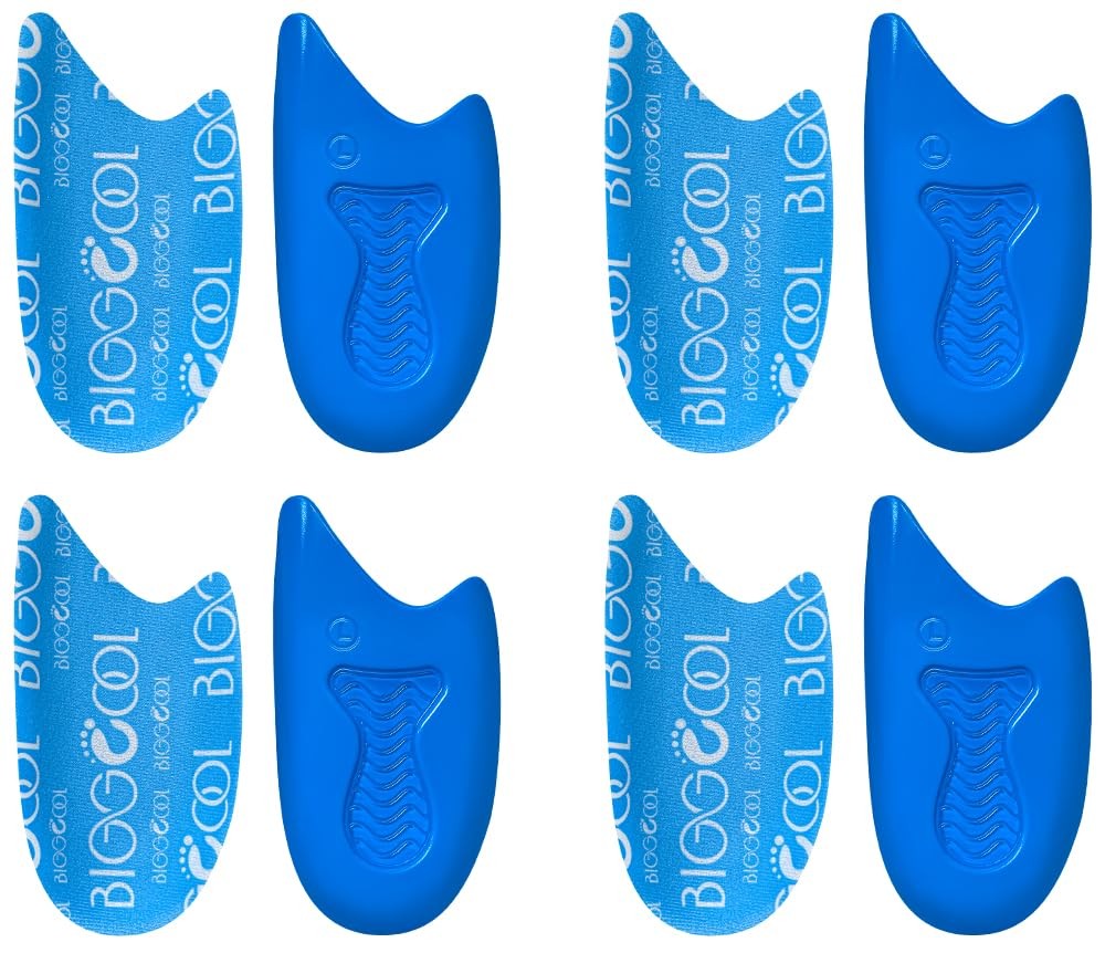 BIGGCOOL kids' heel cups, lightweight shock-absorbing heel inserts designed for comfort and support in children's shoes.