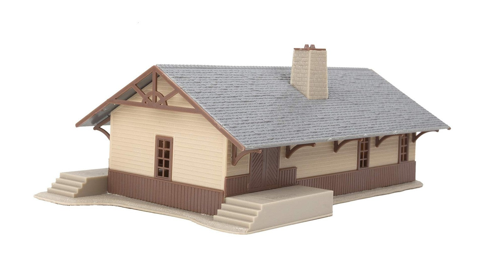 Walthers Trainline HO Scale Iron Ridge Station model railroad building with detailed platform and station structure.