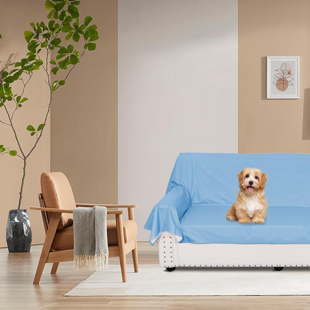 DUJUIKE waterproof pet bed cover for dogs and cats, pet hair resistant bed sheet with soft fabric and waterproof lining.