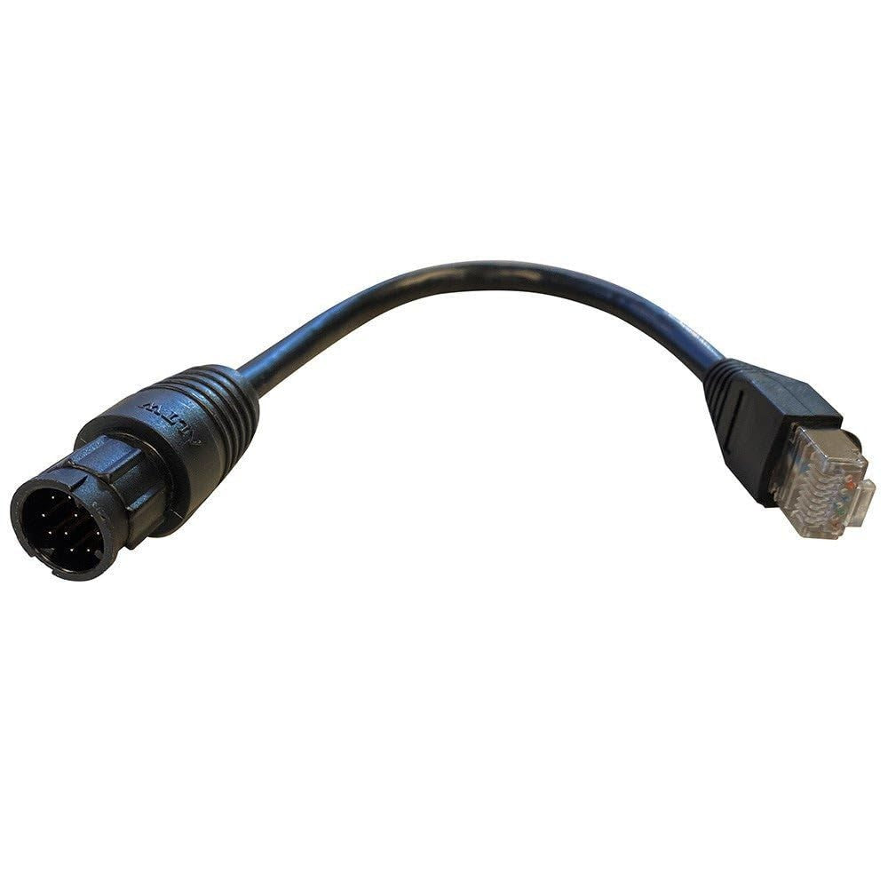 Raymarine RayNet male to RJ45 male adaptor cable for marine networking and data connections.