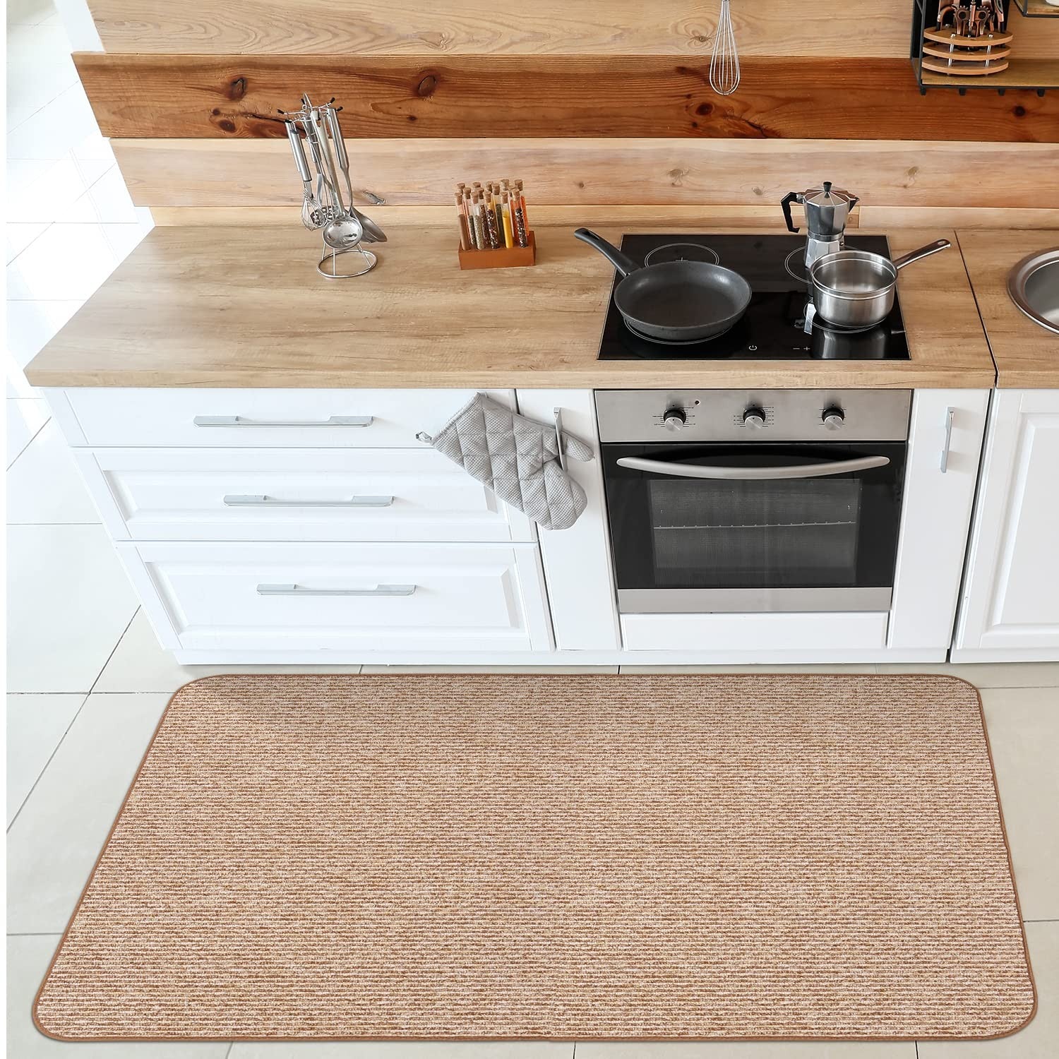 House, Home and More skid-resistant indoor area rug with patterned carpet for living room or bedroom.